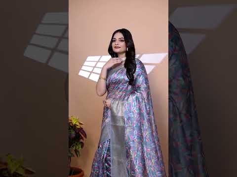 Multicolor Zari Weaving Saree – Premium Crystal with Kalamkari Pallu