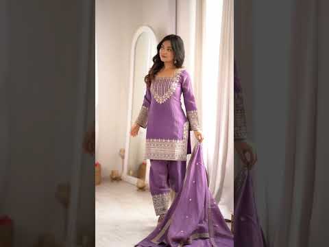Deep Purple Heavy NC Vichitra Suit