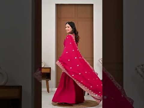 Crimson Red Heavy NC Vichitra Suit