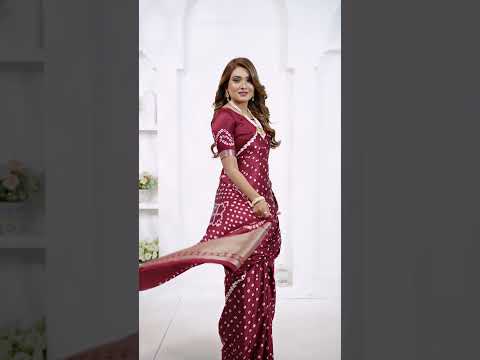 Dark Maroon Soft Satin Silk Saree