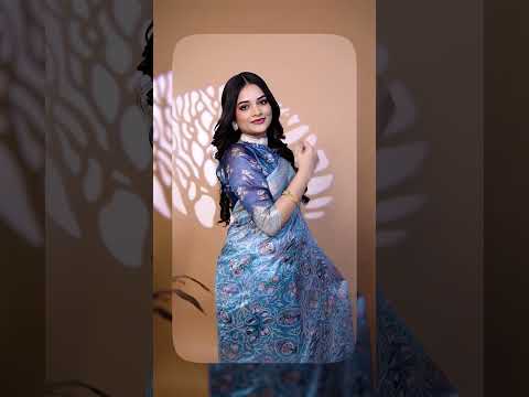 Navy Blue Zari Weaving Saree – Crystal Fabric, Paisley Print