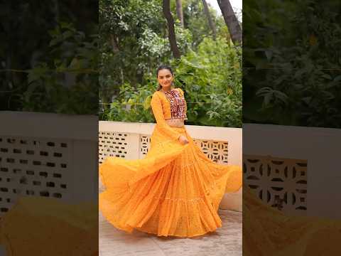 Orange Faux Georgette Lehenga