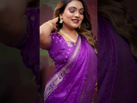 Soft Purple Soft Satin Silk Saree
