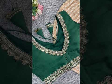 Dark Green Silk Blouse