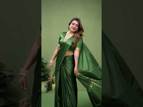 Sea Green Zari Weaving Soft Satin Silk Saree