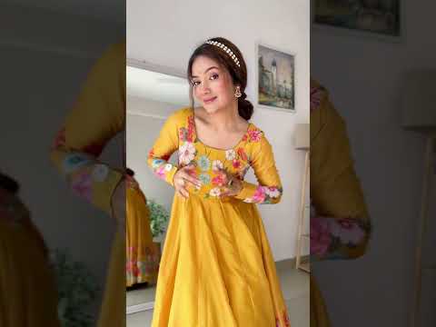 Yellow Soft Organza Silk Suit