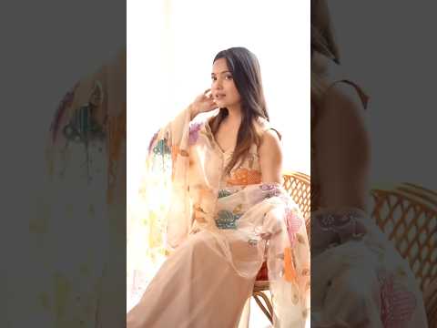 Beige Organza Silk Suit