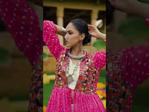 Purple Bandhani Print Lehenga – Gamthi Embroidery, Kedia Style, 3M
