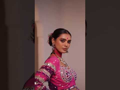 Deep purple Heavy Muslin Cotton Lehenga