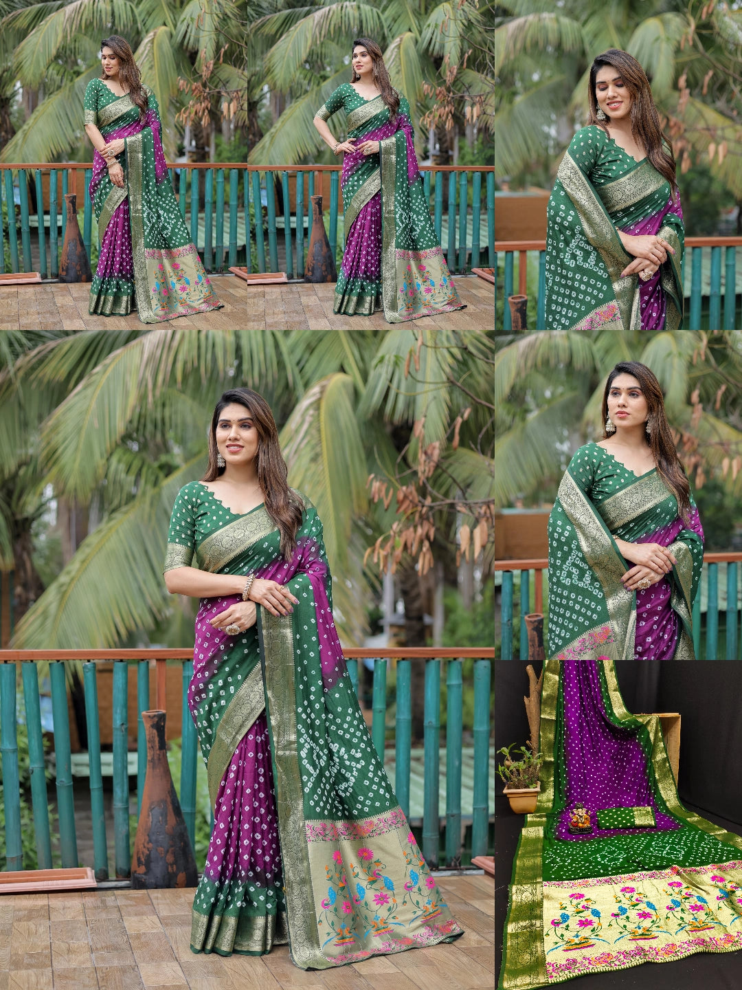 Purple Paithani Weaving Saree Kalyanja KS387 – Collage