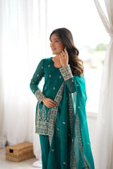 Rama sequins zari suit - three quarter view