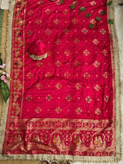 Rani Pink Hand Ghungroo Saree – Woven Pallu KS403 Kalyanja