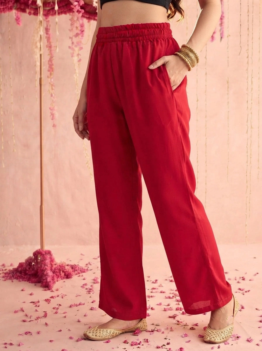 Red Palazzo KU318 bottom detail