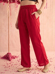 Red Palazzo KU318 bottom detail