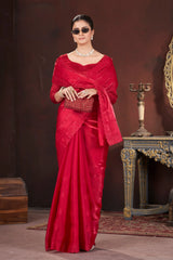 Red Saree border cut-work detail – KS377