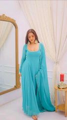 Sky Blue Suit – Straight Pant and Suit Length Close-up