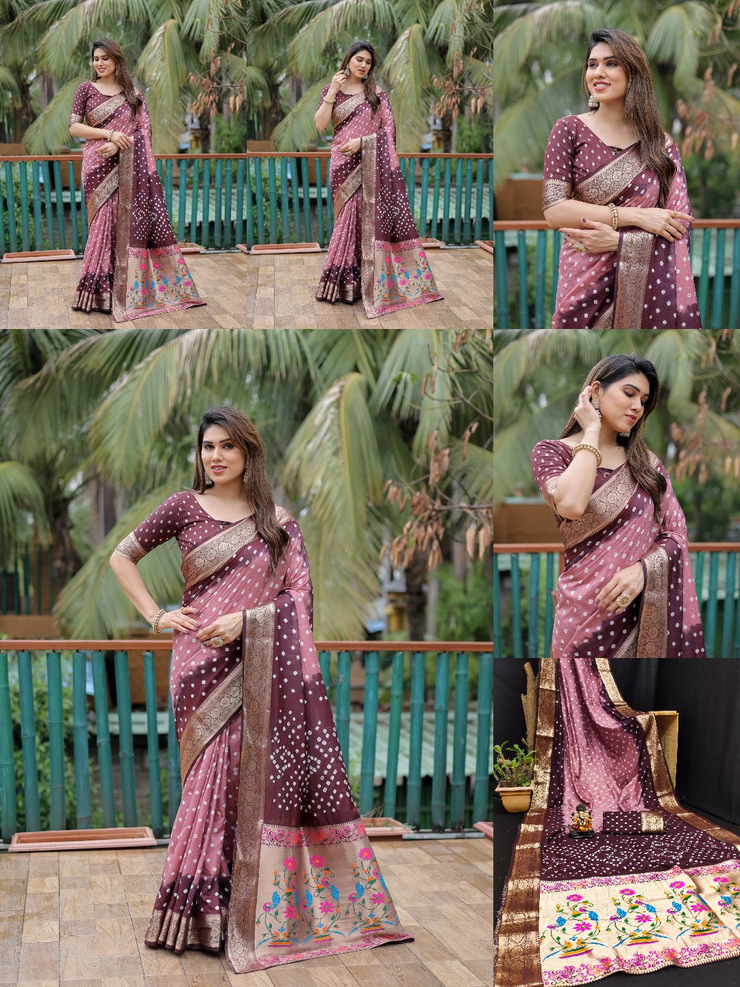 Soft Pink Paithani Weaving Saree Kalyanja KS387 – Collage
