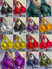 Handwork Mirror Work Blouse KB43 all 12 colors – Kalyanja