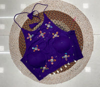 Soft Purple Kodi with Handwork Blouse – Garba, Navratri