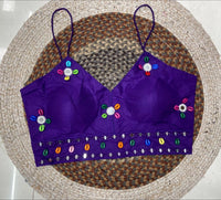 Soft Purple Kodi with Mirror Work Blouse – Garba, Navratri