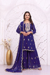Soft Purple Pakistani Suit Sequins Embroidered KU272 Kalyanja