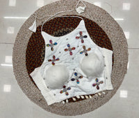 White Kodi with Handwork Blouse – Garba, Navratri