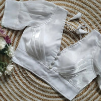 White Crystal Button Detailing Jimmy Choo Blouse