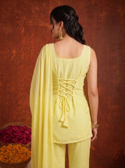 Yellow Suit KU318 dori lace-up back